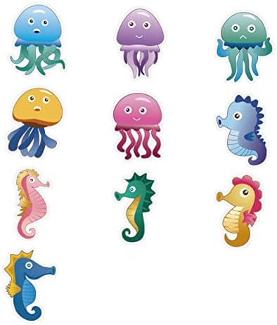 Ciieeo 10pcs Cartoon Non-Skid Bathtub Stickers 1