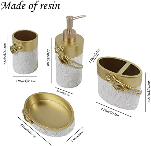 Hymmah Bathroom Accessories Set 4 Pcs Resin