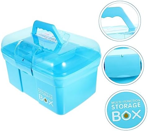 Vaguelly Portable Medicine Cabinet with Handle for Home Travel