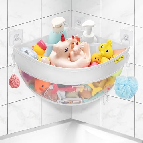 MUMUQ Bath Toy Storage Corner Organizer with Zipper