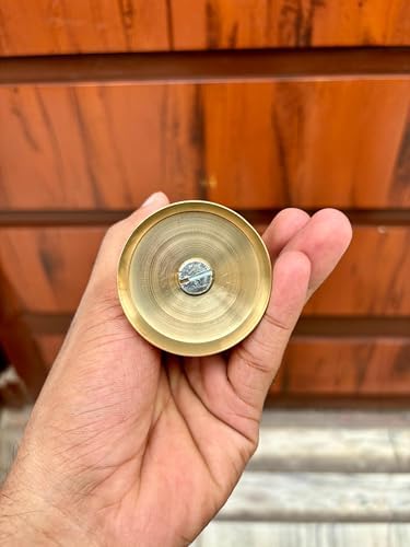 Handcrafted Brass National Emblem Statue with Ashoka Stambh and Dharma Chakra