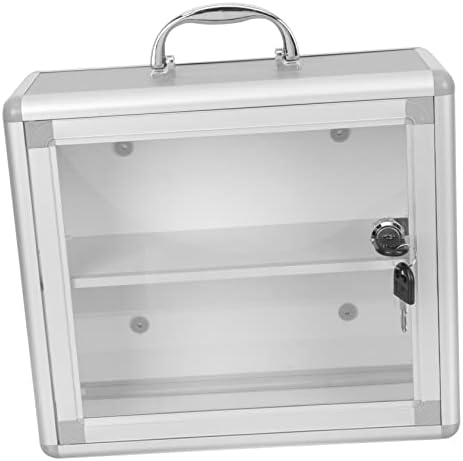 SOESFOUFU Portable Medicine Cabinet Locking Storage Box
