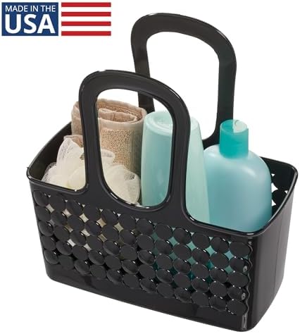 iDesign Portable Plastic Shower Tote Caddy - Black