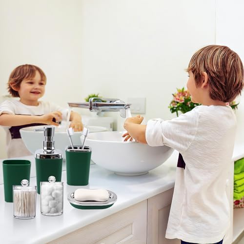 XLHOMO Dark Green Bathroom Accessory Set 24PC 1