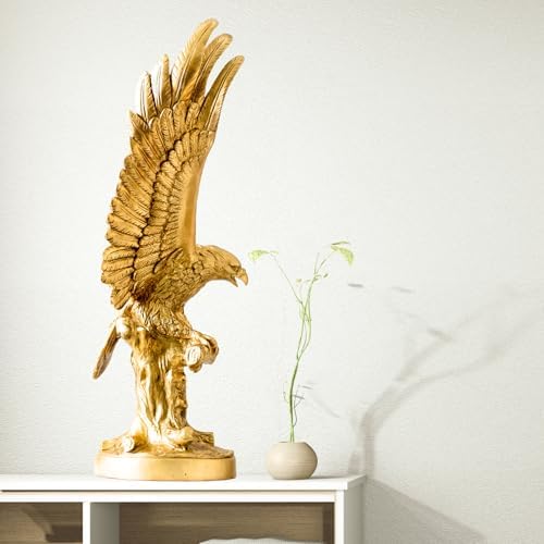 YouFine Bronze Golden Eagle Sculpture 315 High 1