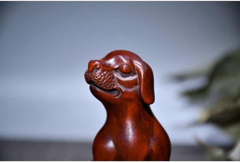 LimpaC 12 Zodiac Boxwood Dog Statues Handmade Decor