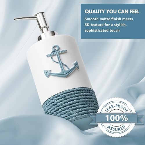 TideAndTales Nautical Bath Accessories Set 4 Piece 1