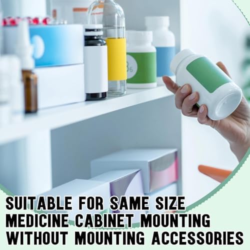 4 Pcs 135 Inch White Medicine Cabinet Shelves Replacement