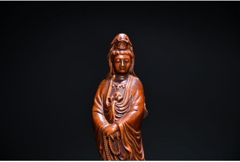 LimpaC Handmade Boxwood Guanyin Statue