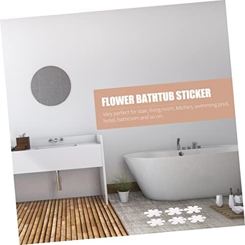 BUGUUYO 20Pcs Flower Shaped Non-Slip Bath Stickers