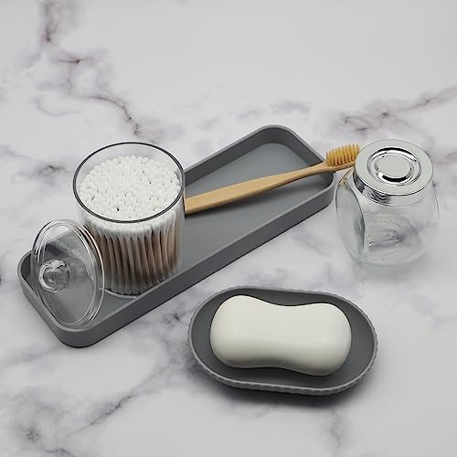 Bthenov 10 Piece Grey Bathroom Accessory Set