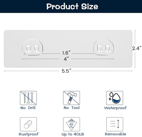 AKTECKE Shower Caddy Replacement Stickers 4 Pack