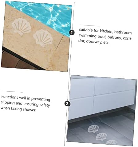 LIFKOME 12pcs Shell Shape Nonslip Bathroom Stickers