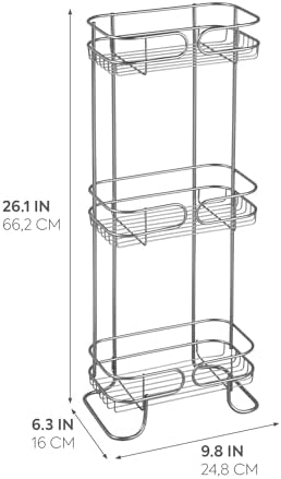 InterDesign iDesign Neo Bathroom Standing Shelves Silver