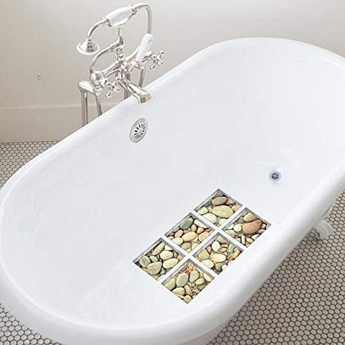 vipolish 6Pcs 3D Bathtub Stickers Non Slip Safety Decals
