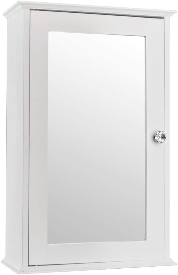 Rpuzonier Wall Mounted Cabinet with Mirror and Adjustable Shelves
