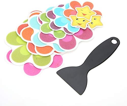 Glomora 13pcs Waterproof Non Slip Flower Stickers for Bathtub