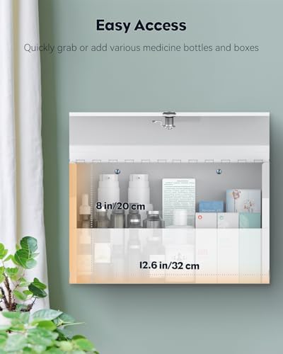 Uniclife Wall Medicine Cabinet with Key Lock 1