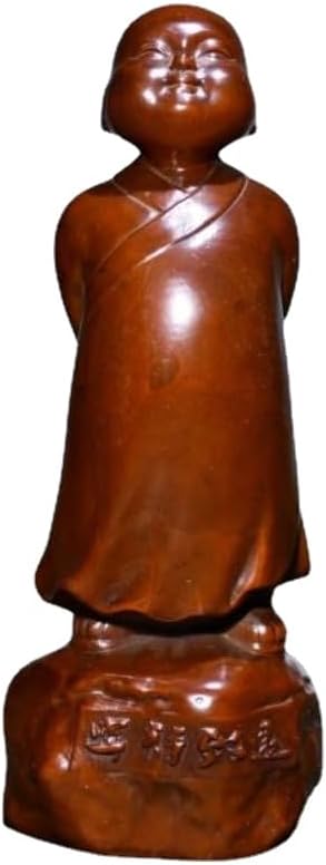 LimpaC Handmade Boxwood Meditation Monk Statue