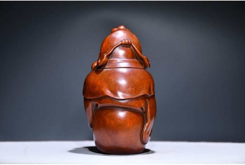 LimpaC Handmade Boxwood Wealth God Statues Decorative Home Decor