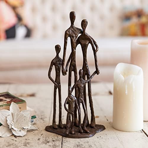 Danya B Family of Five Bronze Sculpture with Velveteen Base