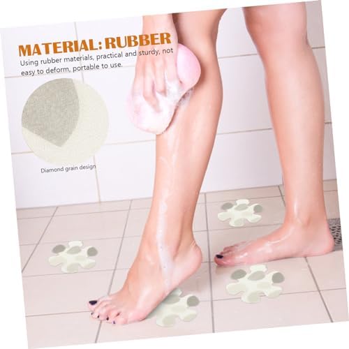 IMIKEYA Floral Bathroom Non-Slip Stickers