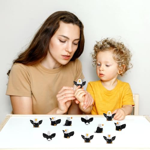 MKAWPOLA 30 Pcs Mini Resin Bald Eagle Decor