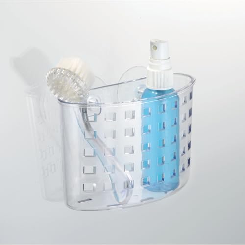 iDesign Suction Cup Shower Caddy Basket - Clear - Made in USA