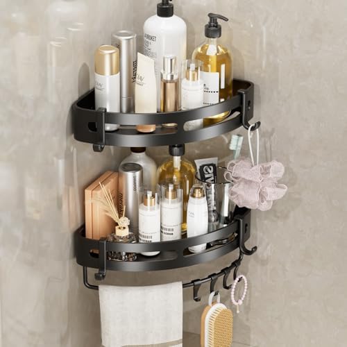 Geobella Adhesive Shower Corner Caddy 2-Pack