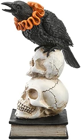 National Tree Company Crow and Skulls Halloween Statue
