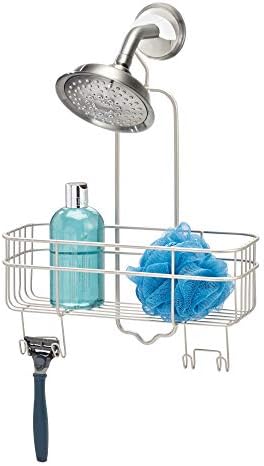 InterDesign Hanging Shower Caddy with Swivel Hook and Storage Basket