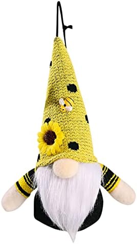 Mini Plush Sunflower Gnome Desk Statue Decor