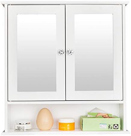 Kcelarec Wall Mounted Medicine Cabinet with Mirror 1