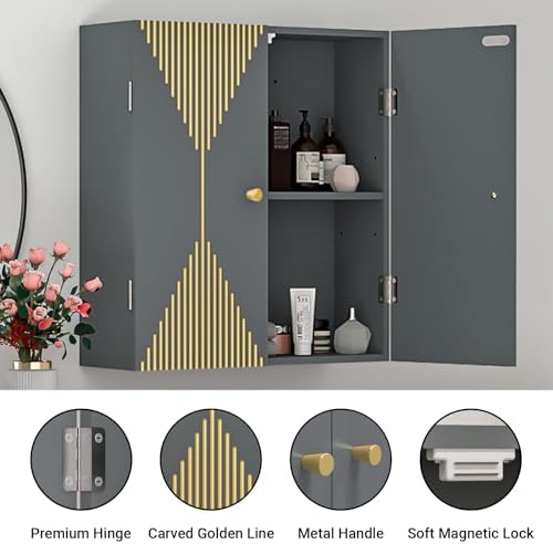 VOXANOXI Bathroom Cabinet Wall Mount Premium Design Over the Toilet Storage Cabinet