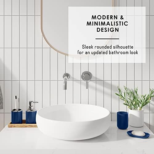 Clara Clark Navy Blue Bathroom Accessory Set 20PC