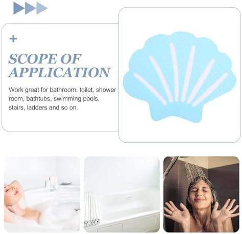 ABOOFAN 12pcs Shell-Shaped Non-Slip Bath Stickers