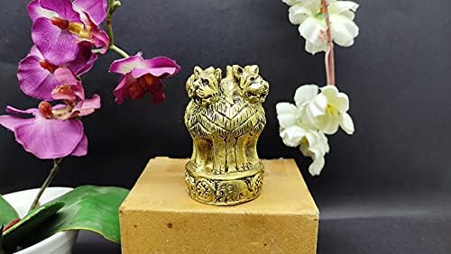 Bharat Haat Brass Ashoka Stambh Decorative Sculpture