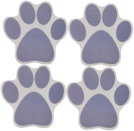 4pcs Cartoon Dog Footprint Bath Stickers - Anti-Slip Decals for Kids
