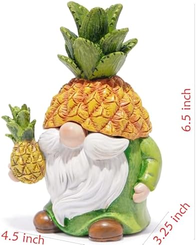 Hodao Pineapple Gnome Sculpture - 45L Home Decor Figurine
