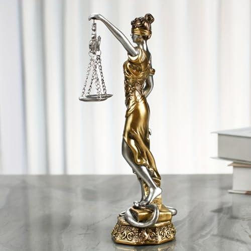 Lady Justice Statue - Elegant Resin Sculpture for Home and Office