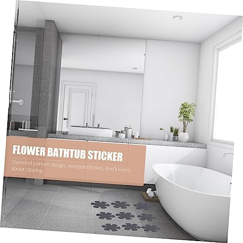 PRETYZOOM 20Pcs Flower Shaped Non-Slip Bath Stickers