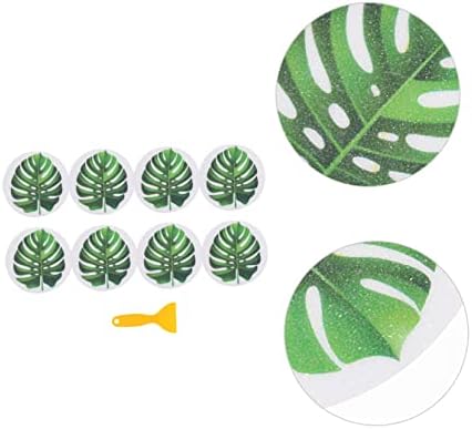 1 Set Non-Slip Tropical Leaf Bathtub Stickers