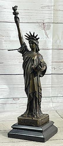 Fisher New York Statue of Liberty Bronze Sculpture on Marble Base 1