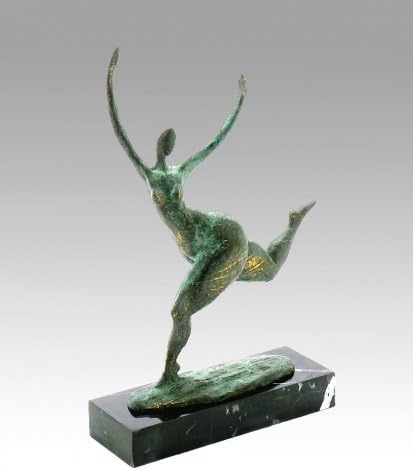 Modern Art Figure - Abstract Bronze Running Woman Sculpture