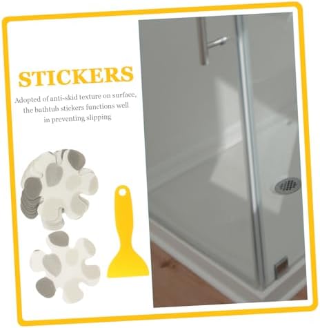 Ciieeo Rubber Non-Slip Bathtub Mats with Floral Decals