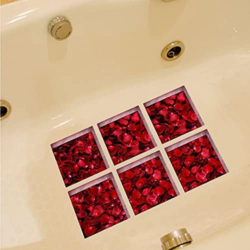 ChezMax Non-Slip Bath Stickers Petal Pattern 6 Pcs