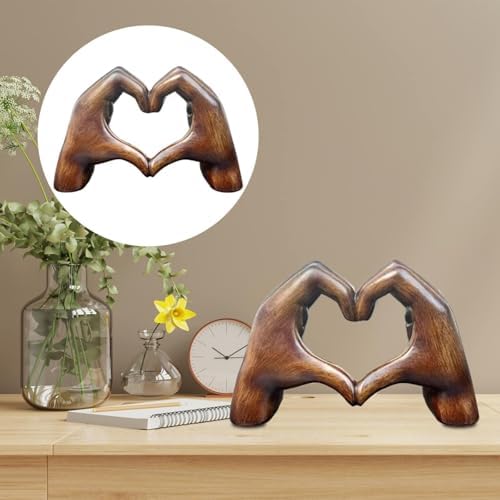 Sturdy Heart Hands Sculpture Home Decor Figurine