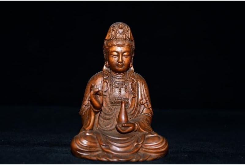 LimpaC Handmade Boxwood Kwan Yin Statue