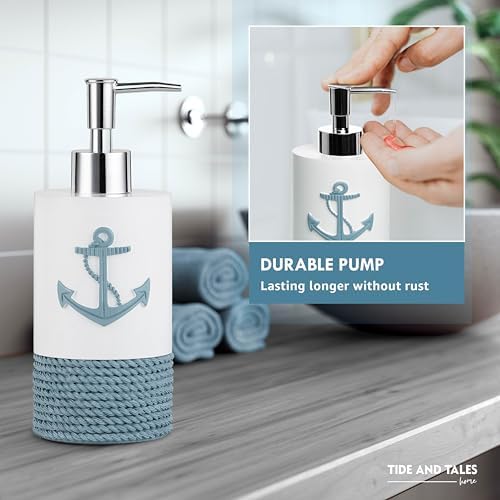 TideAndTales Nautical Bath Accessories Set 4 Piece 1