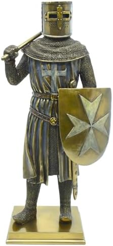 Generic Medieval Knight Axeman Statue Cold Cast Bronze Resin Figure 1240 Inche